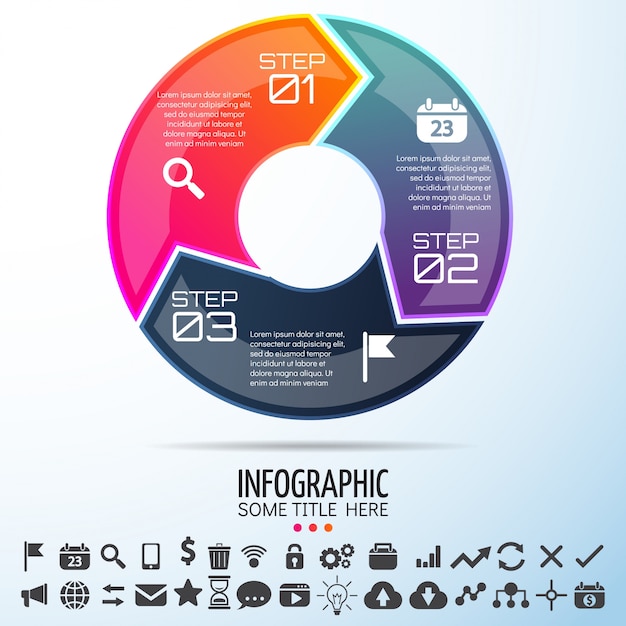 Vettore modello di disegno di infographics