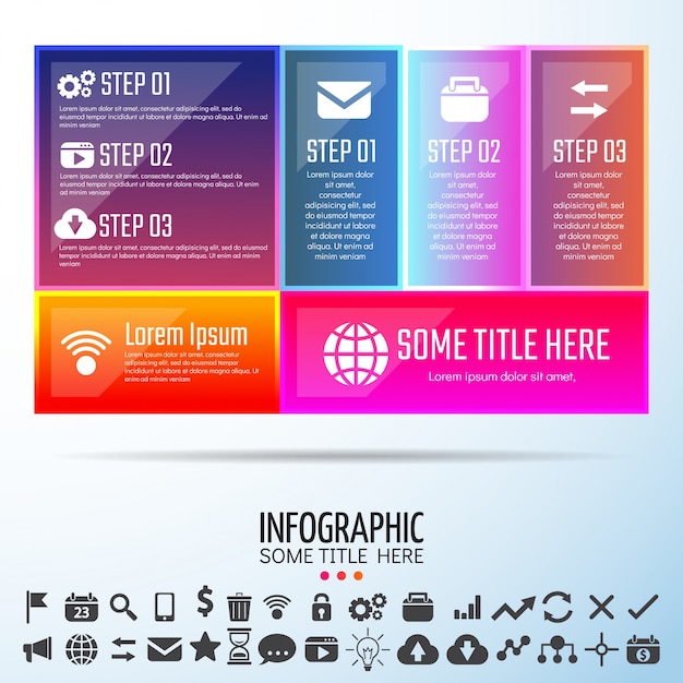 Vettore modello di disegno di infographics