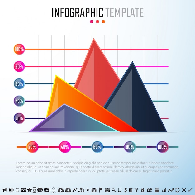 Vettore modello di disegno di infographics