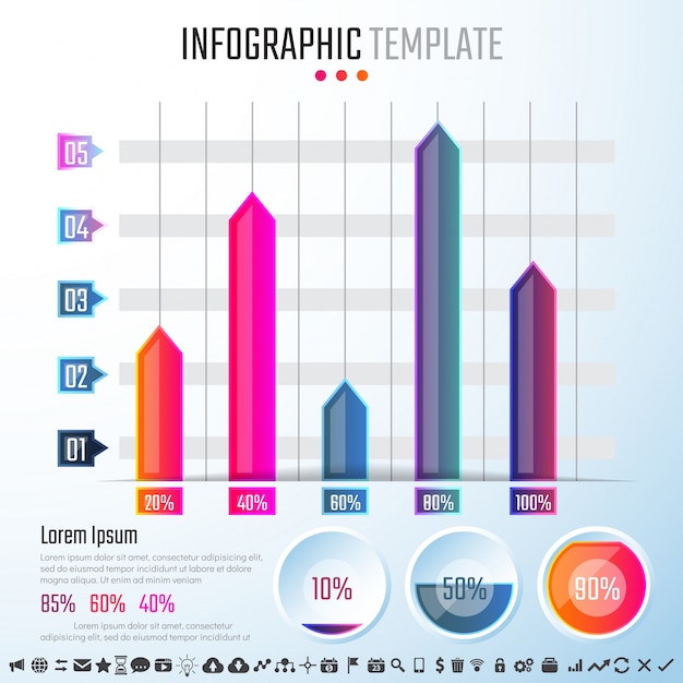 Modello di disegno di infographics