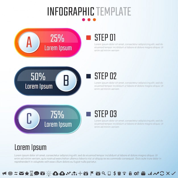 Modello di disegno di infographics