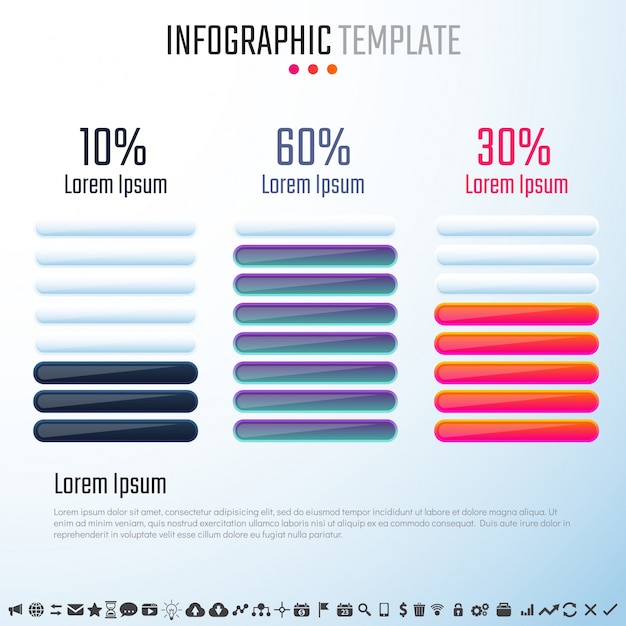 Vettore modello di disegno di infographics