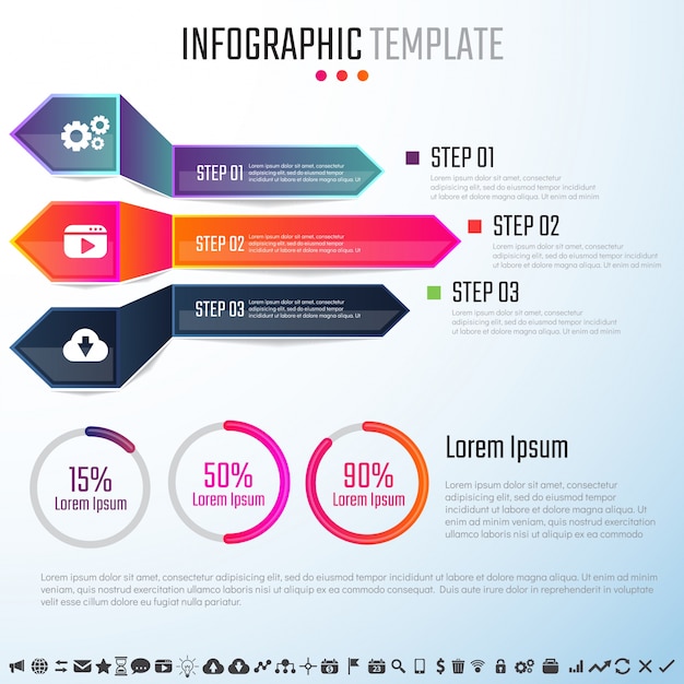 Modello di disegno di infographics