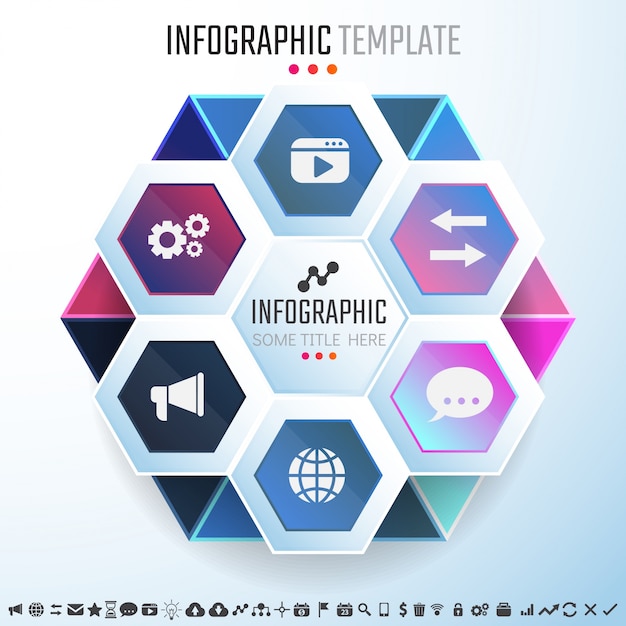 Vector infographics design template