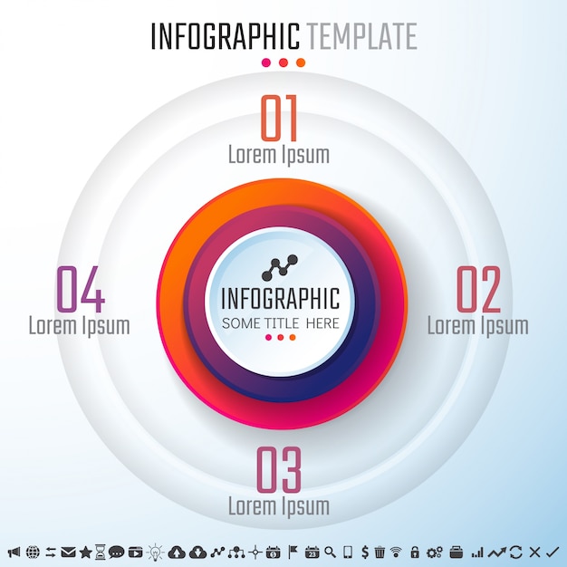 Vector infographics design template