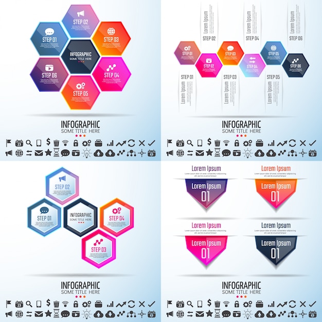 Vector infographics design template