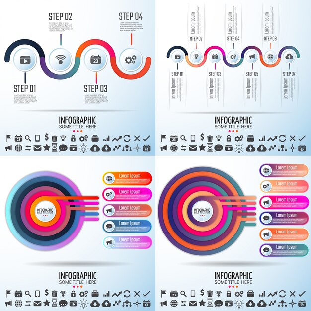 Vector infographics design template