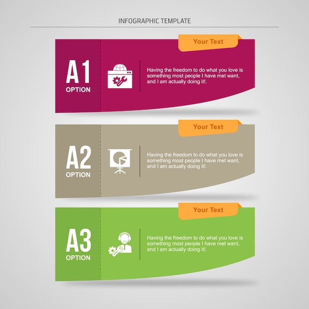 Vector infographics design template