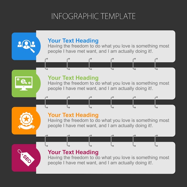 Vector infographics design template