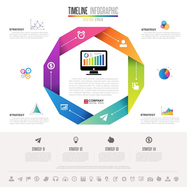 Modello di progettazione infografica