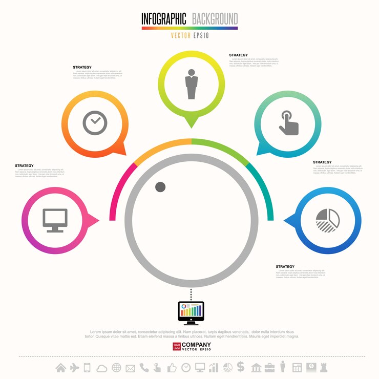Vector 인포 그래픽 디자인 템플릿