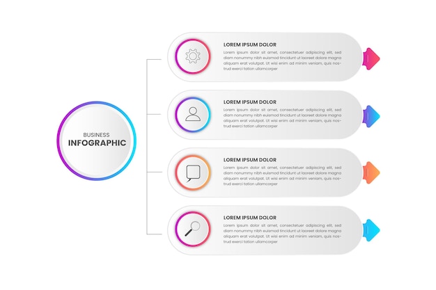 Infographics design with  five  data  tab paper index template