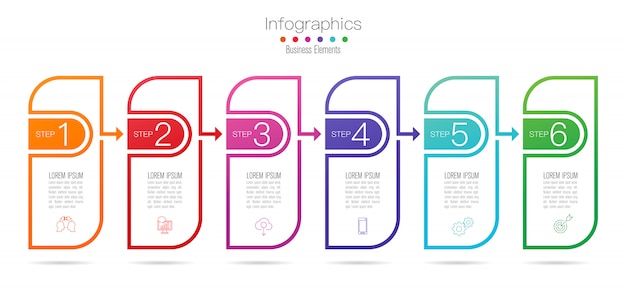 Infographics design with steps or options.