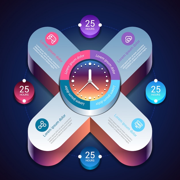 Vettore progettazione infografica