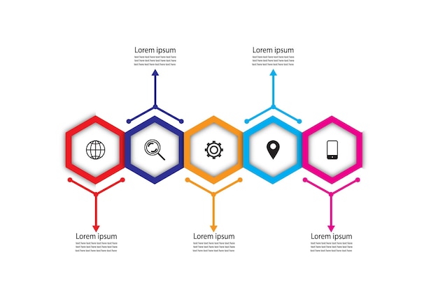 Infographics elementen sjabloon voor evolutiereeks, diagram, creatieve banner.