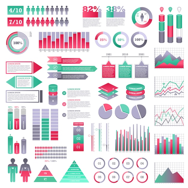 Set di elementi di infografica