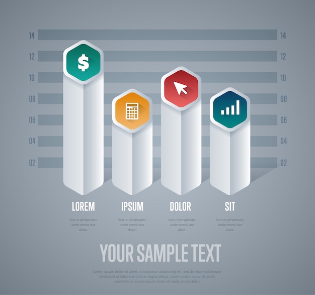 Modello di elementi di infografica