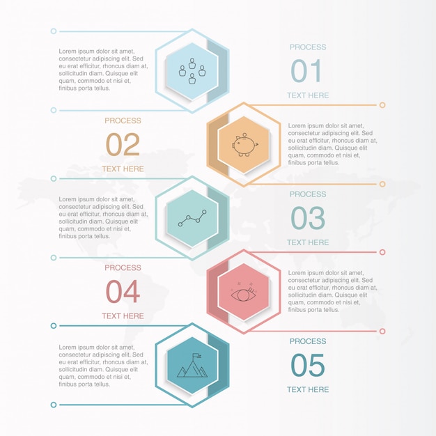 Infographics en pictogrammen voor bedrijfsconcept.