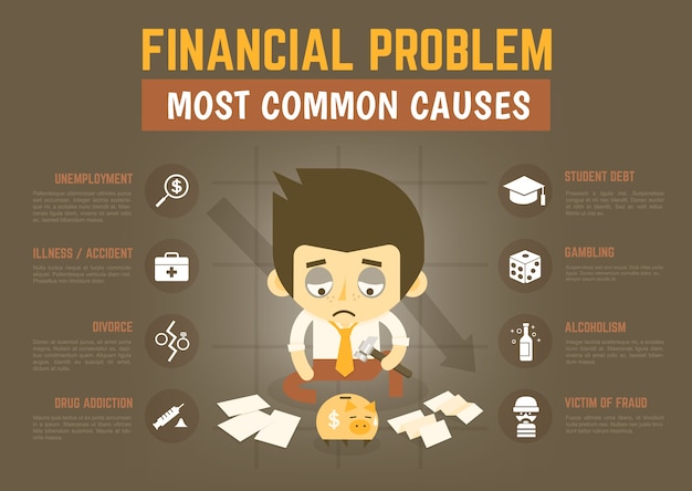 Vector infographics  financial problem causes