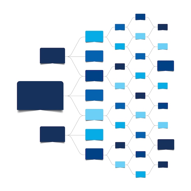 Infographics flowchart colored shadows scheme