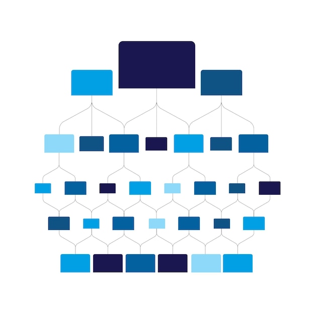 Infographics flowchart Colored shadows scheme