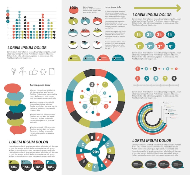 Infographics instellen elementen. Vector sjabloon.