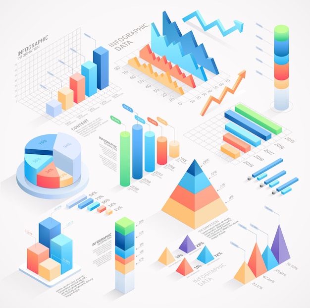 Инфографика изометрические элементы