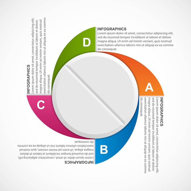 Infographics for medicine for advertising