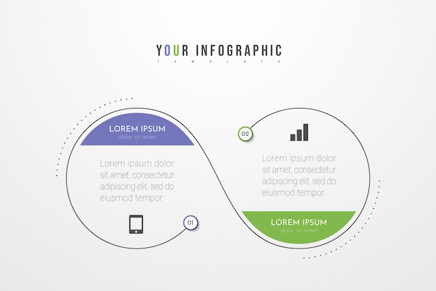 Infographics met opties, stappen of processen. kan worden gebruikt voor stroomdiagrammen, diagrammen, presentaties.