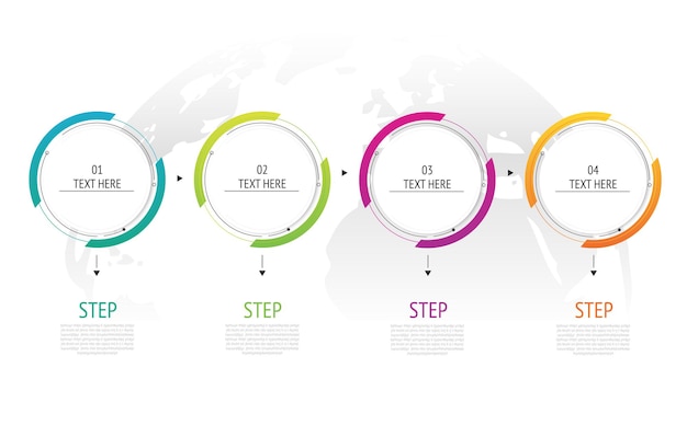 Infographics number options template. Can be used for work flow layout, diagram, business step.