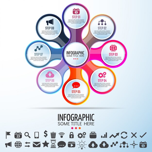 Infographics ontwerp sjabloon