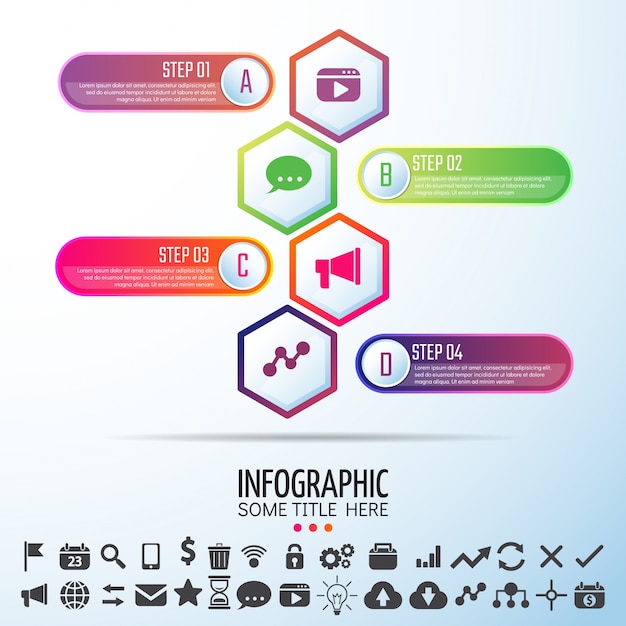 Infographics ontwerp sjabloon