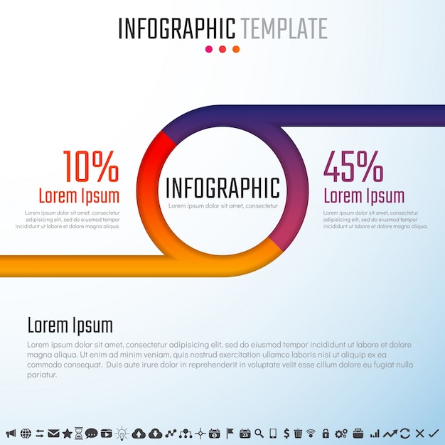 Infographics ontwerp sjabloon