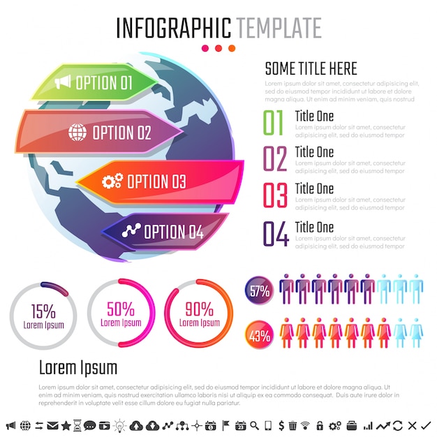 Infographics ontwerp sjabloon