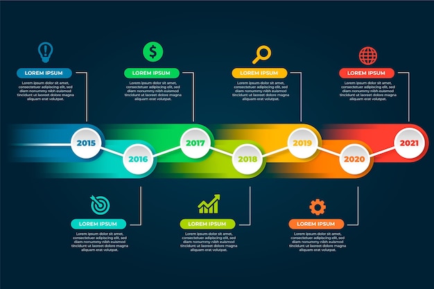 Vettore tema del modello di pacchetto infografica