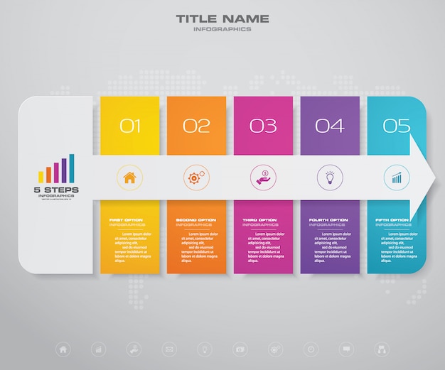 Infographics pijl grafiek ontwerpelement.