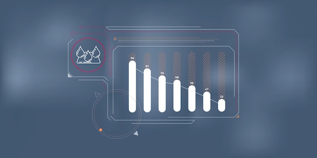 Vector infographics of reducing the consumption of oil and petroleum products