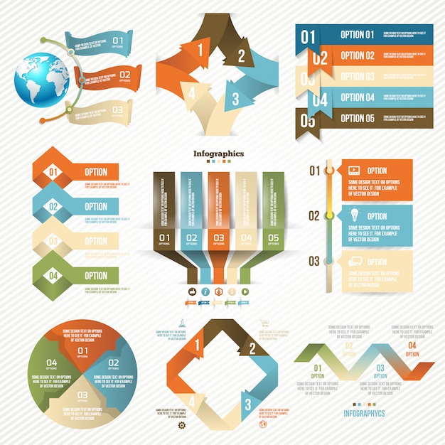 Infographics set met opties