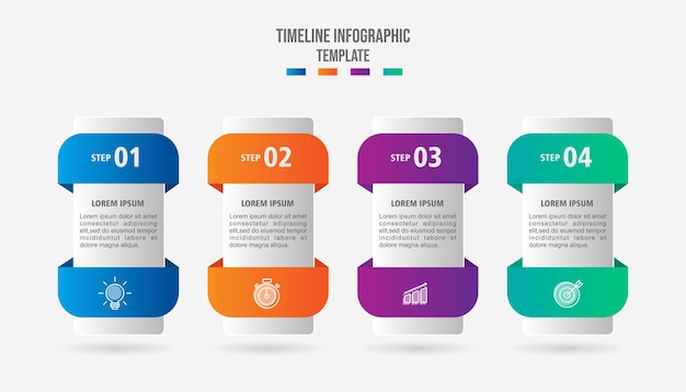 Infographics sjabloon 3D Business concept met 4 stappen of opties kan worden gebruikt voor workflow lay-out