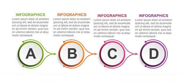 Infographics sjabloon met nummers optie voor zakelijke presentaties.