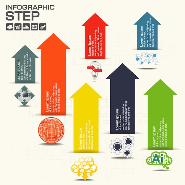 Vector infographics sjabloon met opties