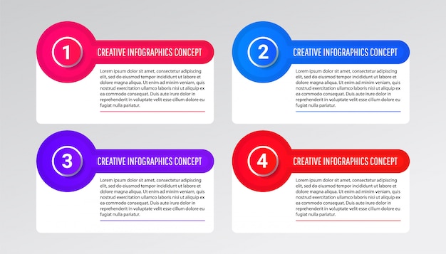 Infographics sjabloon met opties