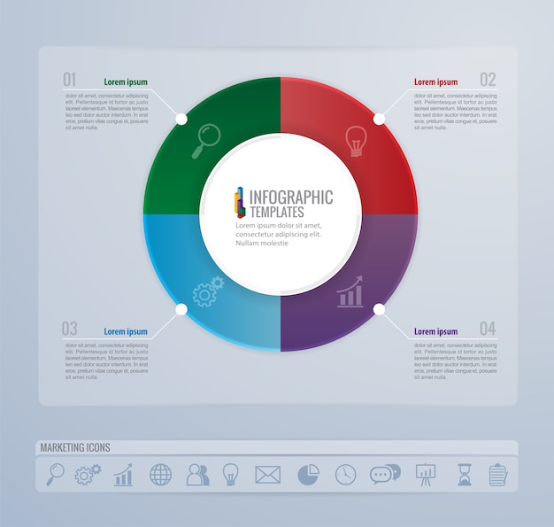 infographics sjabloonontwerp en marketing iconen vector
