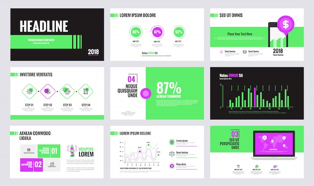 Modello di diapositiva di infografica