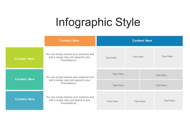 Vettore tabella delle infografiche