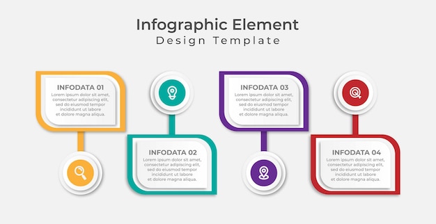 Infographics template for business education web design banners brochures flyers Vector illustration