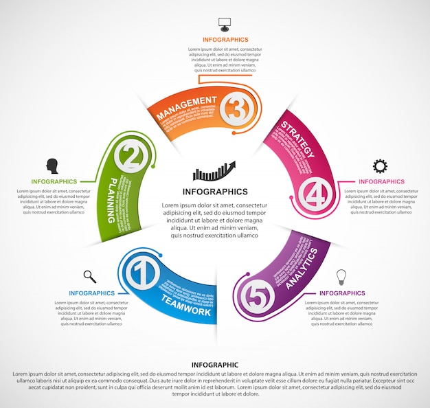 Modello di infografica per il business.