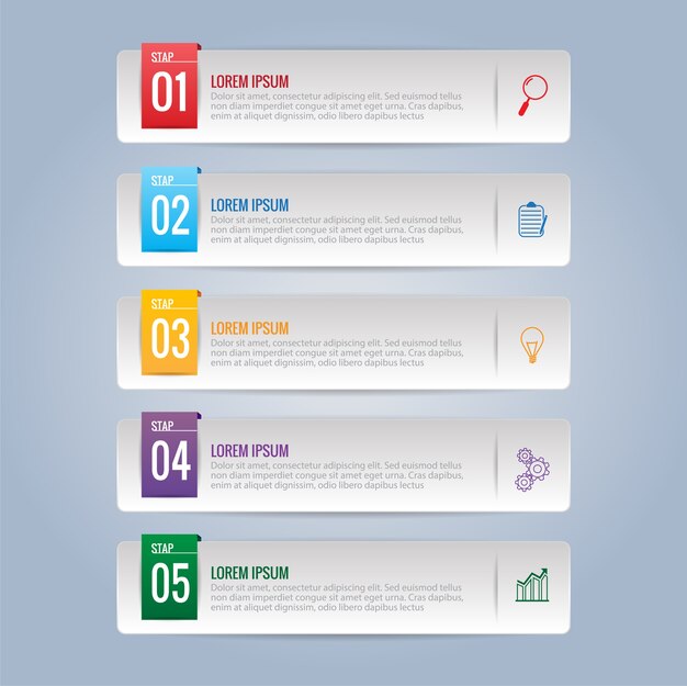 Vector infographics template design and marketing icons vector