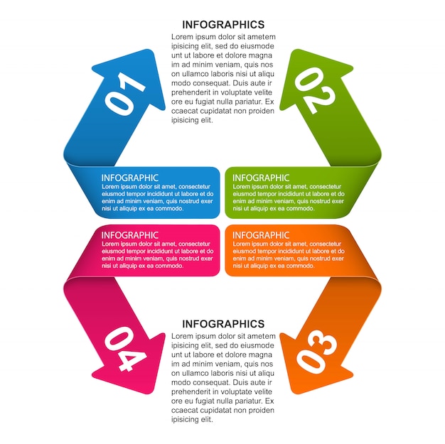 Modello di infografica con opzione numeri per presentazioni aziendali.