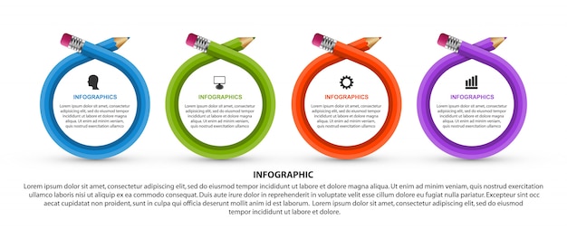 Modello di infografica con opzione numeri per presentazioni aziendali.